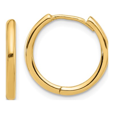 14K Yellow Gold 16mm Hoop Earrings