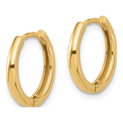 14K Yellow Gold 15mm Hoop Earrings – view 2