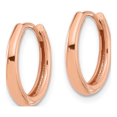14K Rose Gold 15mm Hoop Earrings – view 2