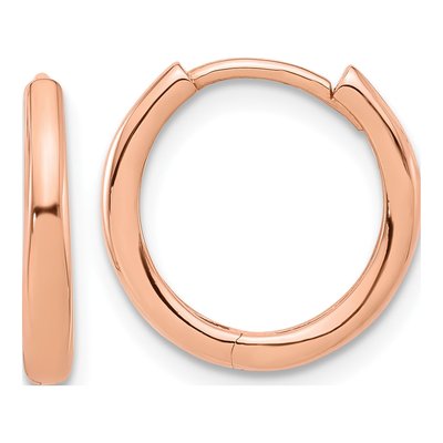 14K Rose Gold 15mm Hoop Earrings
