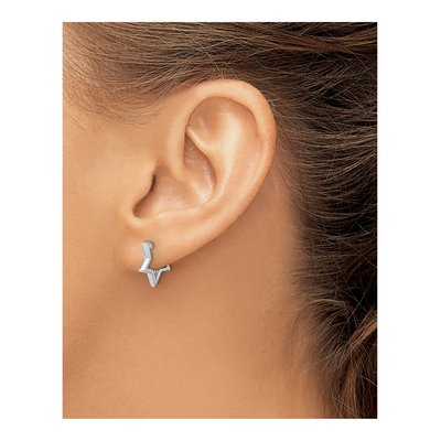 14K White Gold Star Ear Cuff Ear Cuff – view 3