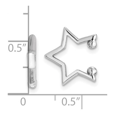 14K White Gold Star Ear Cuff Ear Cuff – view 4