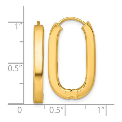 14K Yellow Gold Huggie Hoop Earrings – view 4