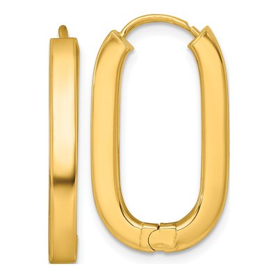 14K Yellow Gold Huggie Hoop Earrings