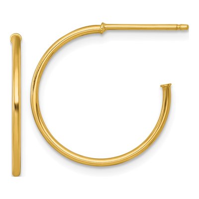 14K Yellow Gold 20mm C- Hoop Earrings