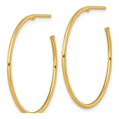 14K Yellow Gold 30mm C- Hoop Earrings – view 3