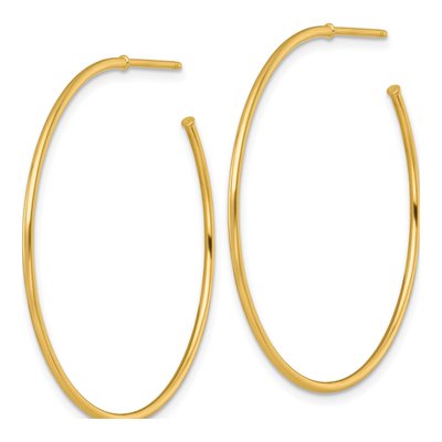 14K Yellow Gold 40mm C- Hoop Earrings – view 3