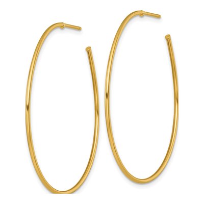 14K Yellow Gold 45mm C- Hoop Earrings – view 3
