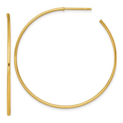 14K Yellow Gold 45mm C- Hoop Earrings