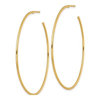 14K Yellow Gold 55mm C- Hoop Earrings – view 3
