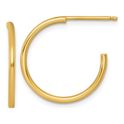 14K Yellow Gold 20mm C- Hoop Earrings