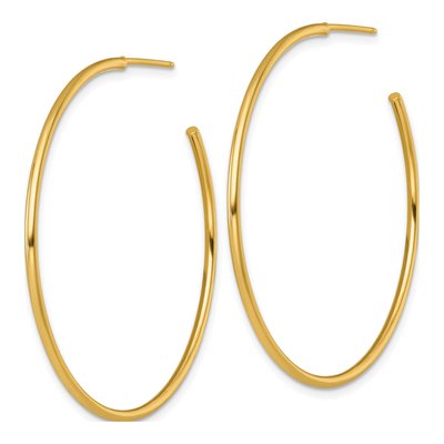 14K Yellow Gold 45mm C- Hoop Earrings – view 3