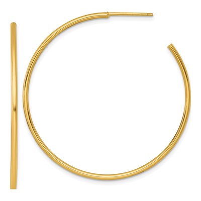 14K Yellow Gold 45mm C- Hoop Earrings
