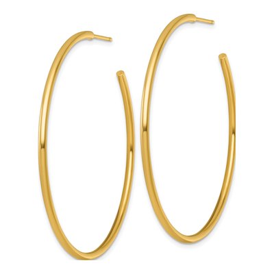 14K Yellow Gold 55mm C- Hoop Earrings – view 3