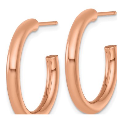 14K Yellow Gold 25mm C- Hoop Earrings – view 3