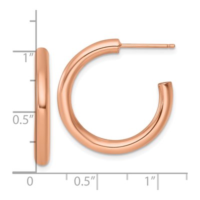 14K Yellow Gold 25mm C- Hoop Earrings – view 4