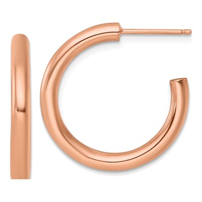 14K Yellow Gold 25mm C- Hoop Earrings