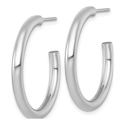 14K Yellow Gold 30mm Tube C- Hoop Earrings – view 3