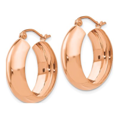 14K Rose Gold 21mm Hoop Earrings – view 3