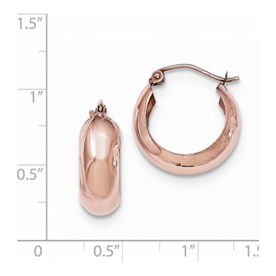 14K Rose Gold 21mm Hoop Earrings – view 5