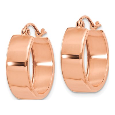 14K Rose Gold 16mm Hoop Earrings – view 3