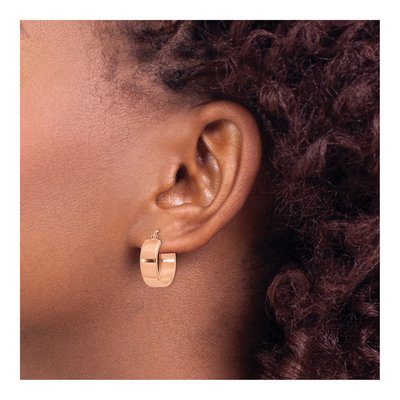14K Rose Gold 16mm Hoop Earrings – view 4