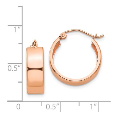 14K Rose Gold 16mm Hoop Earrings – view 5