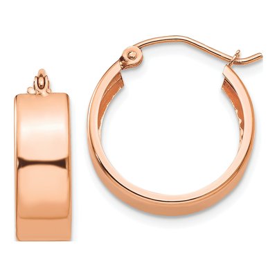 14K Rose Gold 16mm Hoop Earrings