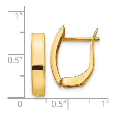 14K Yellow Gold Huggie Hoop Earrings – view 5
