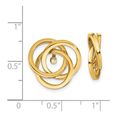 14K Yellow Gold Love Knot Earring Jackets – view 5