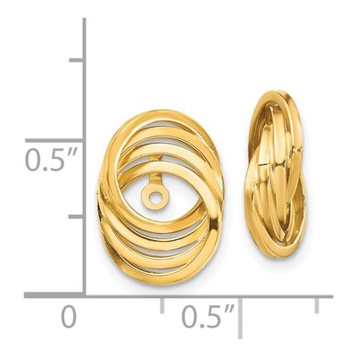 14K Yellow Gold Love Knot Earring Jackets – view 4