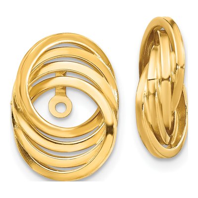 14K Yellow Gold Love Knot Earring Jackets