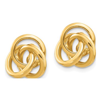 14K Yellow Gold Love Knot Earring Jackets – view 4