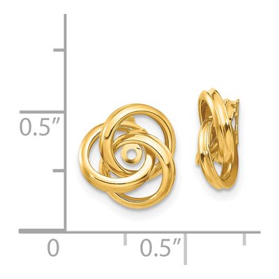 14K Yellow Gold Love Knot Earring Jackets – view 5