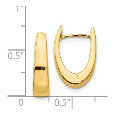 14K Yellow Gold Huggie Hoop Earrings – view 5