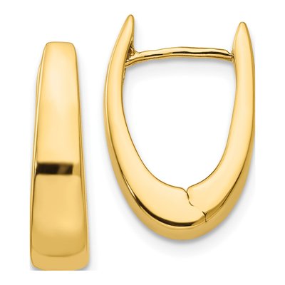 14K Yellow Gold Huggie Hoop Earrings