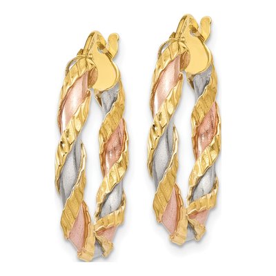 14K Yellow Gold 23mm Hoop Earrings – view 3