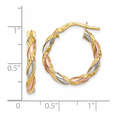14K Yellow Gold 23mm Hoop Earrings – view 5