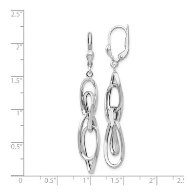 14K White Gold Twisted Leverback Earrings – view 5