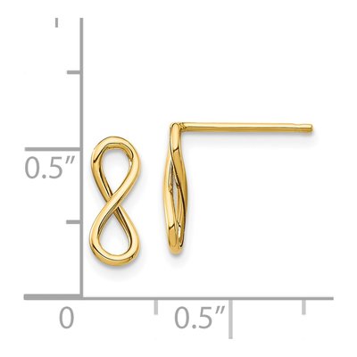 14K Yellow Gold Infinity Dangle Earrings – view 5
