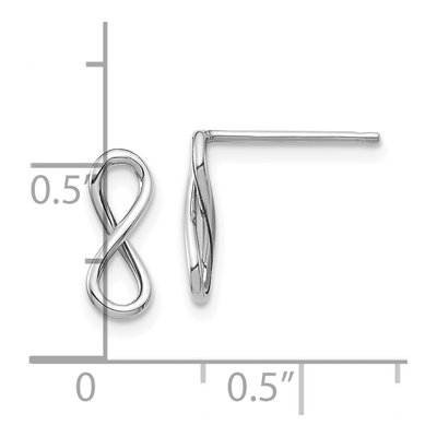 14K White Gold Infinity Dangle Earrings – view 4