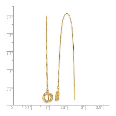 14K Yellow Gold Love Knot Threader Earrings – view 3