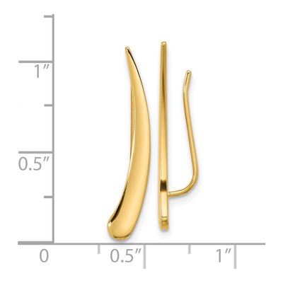 14K Yellow Gold Ear Climber Threader Earrings – view 5