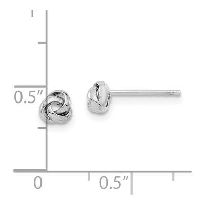14K White Gold Love Knot Stud Earrings – view 5