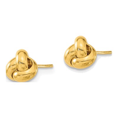 14K Yellow Gold Love Knot Stud Earrings – view 3
