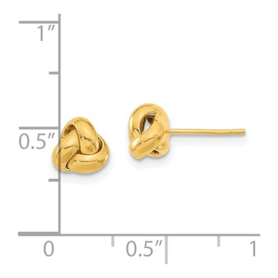 14K Yellow Gold Love Knot Stud Earrings – view 5