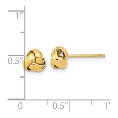 14K Yellow Gold Love Knot Stud Earrings – view 4