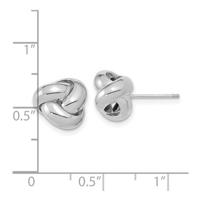 14K White Gold Love Knot Stud Earrings – view 5