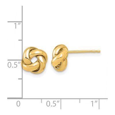 14K Yellow Gold Love Knot Stud Earrings – view 5