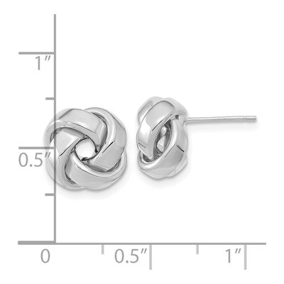 14K White Gold Love Knot Stud Earrings – view 5